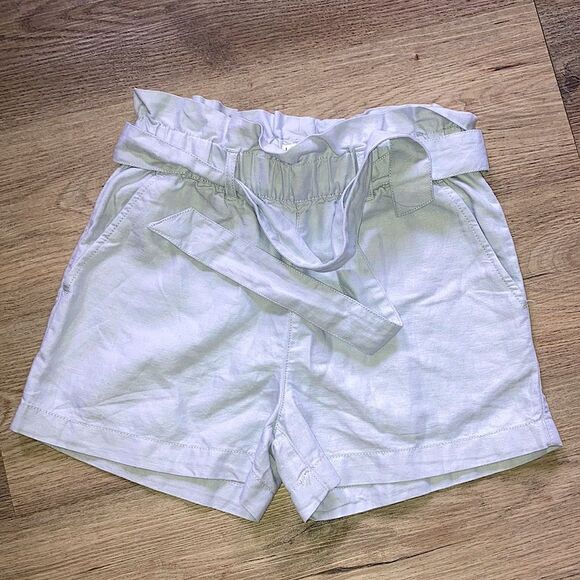 Nicole Miller Light Cornflower Blue Size XS High Waisted Paper-bag Shorts - Picture 1 of 2